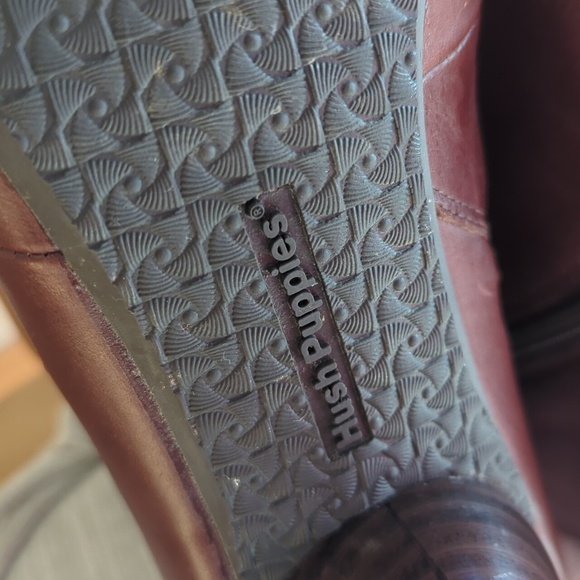 Hush Puppies Tottenham Leather Heeled Ankle Boots 9M Red Brown Granny - Picture 14 of 15